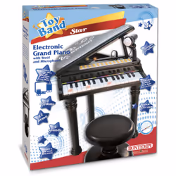 Bontempi Electronic Grand Piano with stool and microphone, Jouet musical, Piano, 3 an(s), AA, Noir