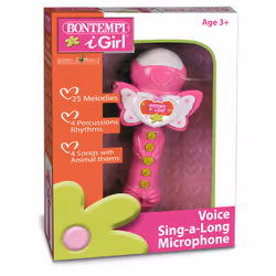 Bontempi Voice sing-a-long Microphone with light effects, Jeu de karaoké, 3 an(s), AAA, 74 g, Rose