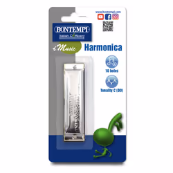 Bontempi Metal Harmonica, Jouet musical, Harmonica, 6 an(s), Métallique