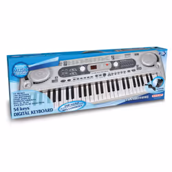 Bontempi Digital Keyboard with 54 keys, Instrument de musique jouet, Clavier MIDI, 5 an(s), AA, Multicolore