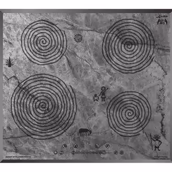 Table de cuisson à induction - Kaiser - KCT 6705 FI Ara - 60 cm - Motif peinture rupestre - 4 zones de cuisson