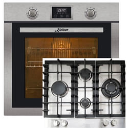 Kaiser Four Set EH 6323 + KG 6364 Autonome Inox Four électrique+plaque de cuisson gaz 60 cm