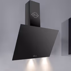 GURARI GCH 286 BL 8 Prime+Spirateur à charbon Hotte aspirante 80cm/ Tête libre/ Noir/ 1000m³/h/pompe à charbon incluse