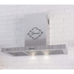 GURARI GCH F 461 IS 7+filtre à charbon Hotte aspirante 70 cm en inox 1000m³/h+filtre à charbon