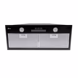 GURARI GCH B 051 70 BL+filtre à charbon Hotte aspirante 70 cm Hotte de plafond en noir1000m³/h+filtre à charbon