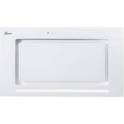 GURARI GCH E 217 WH 70 PRIME+filtre à charbon Hotte aspirante 70 cm en blancBlanc verre 1000m³/h+filtre à charbon