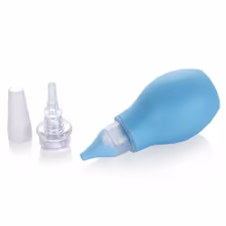 Nuby Set mouche bébé et poire auriculaire avec embout souple, Poire à lavement, Bleu