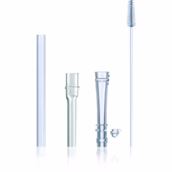 Nuby Set de remplacement paille pour Flip-It™ – 12m+, 12 mois, Blanc, Plastique, 198 mm, 98 mm, 25 mm
