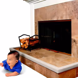 Glissières et coins de protection pour cheminée - PRINCE LIONHEART - ANTI-CHOC - Enfant - 2.29m
