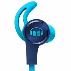 Monster iSport Achieve, Avec fil, Appels/Musique, Écouteurs, Bleu