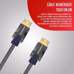 Câble HDMI MONSTERCABLE M3000 UHD 8K DOLBYVISION HDR 48GBPS 1.5M
