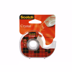3M Ruban Adhésif Scotch Crystal - Dévidoir Rechargeable - 19 mm x 15 m, Noir, Rouge, 45,5 g, 15 m, 1,9 cm, 25 mm, 100 mm