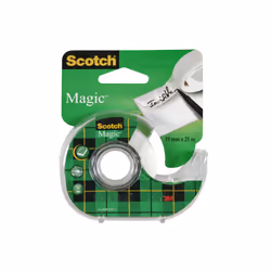 Scotch Ruban Adhésif Magic - Dévidoir Rechargeable - 19 mm x 25 m, Vert, Blanc, 45,5 g, 25 m, 1,9 cm, 25 mm, 100 mm