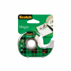 Scotch Ruban Adhésif Magic - Dévidoir Rechargeable - 19 mm x 15 m, Vert, Blanc, 45,5 g, 15 m, 1,9 cm, 25 mm, 100 mm