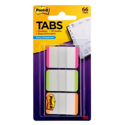 3M 686L-PGO intercalaire de classement Onglet avec index vierge Vert, Orange, Rose, Blanc