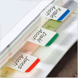 3M 686L-GBR Post-it Rectangle Bleu, Vert, Rouge 22 feuilles Auto-adhésif