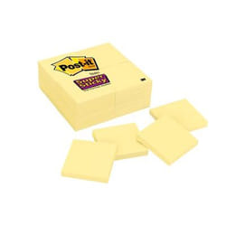 Post-It Super Sticky Notes, 3 in x 3 in, Canary Yellow, 24 Pads/Pack Jaune 90 feuilles Auto-adhésif