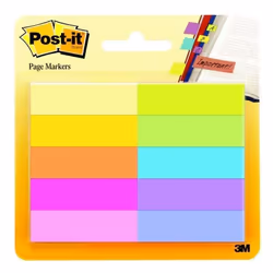 POST-IT - Lot de 10 blocs de 50 feuilles de marque-pages en papier