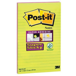 Post-It Super Sticky Rectangle Multicolore 45 feuilles Auto-adhésif