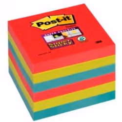 3M 654-6SS-JP, Carré, Vert, Rouge, Jaune, Papier, 76 mm, 76 mm