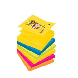 Post-It R330-6SSRIO-EU Carré Bleu, Rose, Jaune Auto-adhésif