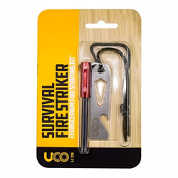 UCO Survival Fire Striker Silex allume-feu de survie d'urgence Noir, Acier inoxydable
