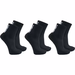 Carhartt Force Midweight Logo Short Crew Chaussettes (3 paires), noir, taille L pour Hommes