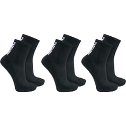 Carhartt Force Midweight Logo Short Crew Chaussettes (3 paires), noir, taille L pour Hommes