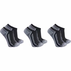 Carhartt Force Midweight Low Cut Chaussettes (3 paires), noir-gris, taille XL pour Hommes
