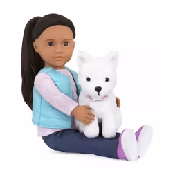 Poupée 46 cm Our Generation avec Chien Cassie - Rose - Pour Enfant dès 3 ans