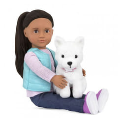 Poupée 46 cm Our Generation avec Chien Cassie - Rose - Pour Enfant dès 3 ans