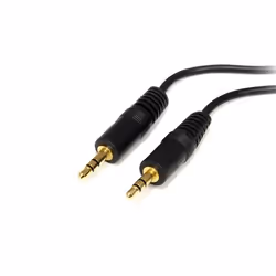 StarTech.com 6ft 3.5mm, 3,5mm, Mâle, 3,5mm, Mâle, 1,8 m, Noir