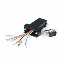 StarTech.com Adapteur Modulaire DB9 Mâle vers RJ45 Femelle Noir - DB9 à RJ45 M/F, DB-9, RJ-45, Noir