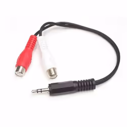 StarTech.com Câble Adaptateur Audio Mini-Jack 3.5mm Mâle vers 2x RCA / Cinch Femelle - 15 cm, 3,5mm, Mâle, 2 x RCA, Femelle,  ...