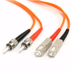 StarTech.com Câble / Jarretière fibre optique duplex multimode 62.5/125 OM1 de 3m - ST vers SC - Orange, 3 m, OM1, ST, SC