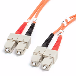StarTech.com Câble Fibre Optique Multimode SC à SC OM1 de 2m, Dimension de la Fibre 62.5/125, Réseaux 10G - Cordon de Raccord ...