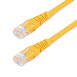 StarTech.com Câble patch moulé - Cat5e RJ45 de 15 m - Support pour PoE - Jaune, 0,3 m, Cat5e, U/UTP (UTP), RJ-45, RJ-45