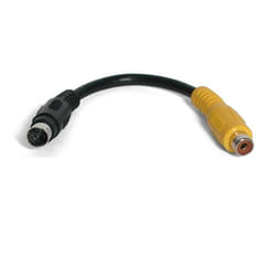 StarTech.com 6 inch S-Video to Composite Video Adapter câble S-video 0,15 m Noir