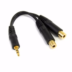 StarTech.com Câble répartiteur stéréo 15 cm - Mâle 3,5 mm vers femelle 2 x 3,5 mm, 3,5mm, Mâle, 2 x 3.5mm, Femelle, 0,15 m, N ...