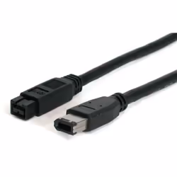 StarTech.com 6 ft 1394b Firewire Cable 9-6 Pin M-M, Noir, 800 Mbit/s, 1,8 m, 106,7 g, 17 mm, 199 mm