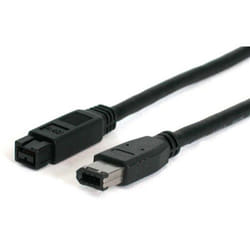 StarTech.com 6 ft 1394b Firewire Cable 9-6 Pin M-M 1,8 m Noir