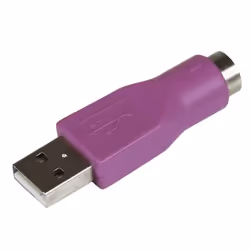 StarTech.com Adaptateur PS/2 vers USB - Adaptateur de rechange pour clavier - PS2 (F) vers USB A (M), USB A, PS/2, Violet