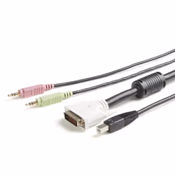 StarTech.com Câble KVM de 1.80m USB DVI 4 en 1 avec Prises Audio et Micro - Vue supplémentaire 5