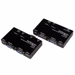 StarTech.com Extendeur vidéo VGA sur Cat5 avec audio - Prolongateur VGA HD15 jusqu'à 150m, VGA, Noir, 92 mm, 242 mm, 188 mm, ...