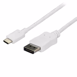 StarTech.com Câble adaptateur USB C vers DisplayPort de 1,8 m - 4K 60 Hz - Blanc, 1,8 m, USB Type-C, DisplayPort, Mâle, Mâle, ...