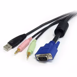 StarTech.com Câble pour Switch KVM VGA avec USB et Audio et Micro - 1.80m
