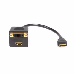 StarTech.com HDMISPL1DH, 0,3 m, HDMI, HDMI + DVI-D, Mâle, Femelle, Droit