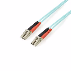 StarTech.com Câble Fibre Optique Multimode de 5m LC/UPC à LC/UPC OM3, Fibre Zipcord Full Duplex 50/125µm, Réseaux 100G, LOMMF ...