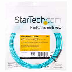 StarTech.com Câble Fibre Optique Multimode de 5m LC/UPC à LC/UPC OM3, Fibre Zipcord Full Duplex 50/125µm, Réseaux 100G, LOMMF/VCSEL, <0.3dB Faible Perte d'Insertion, Cordon Patch Fibre LSZH - Vue supplémentaire 4