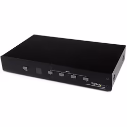 StarTech.com Commutateur audio/vidéo VGA 4 ports avec contrôle RS232, VGA, Aluminium, Noir, 650 MHz, 1920 x 1080 pixels, 0,16 ...